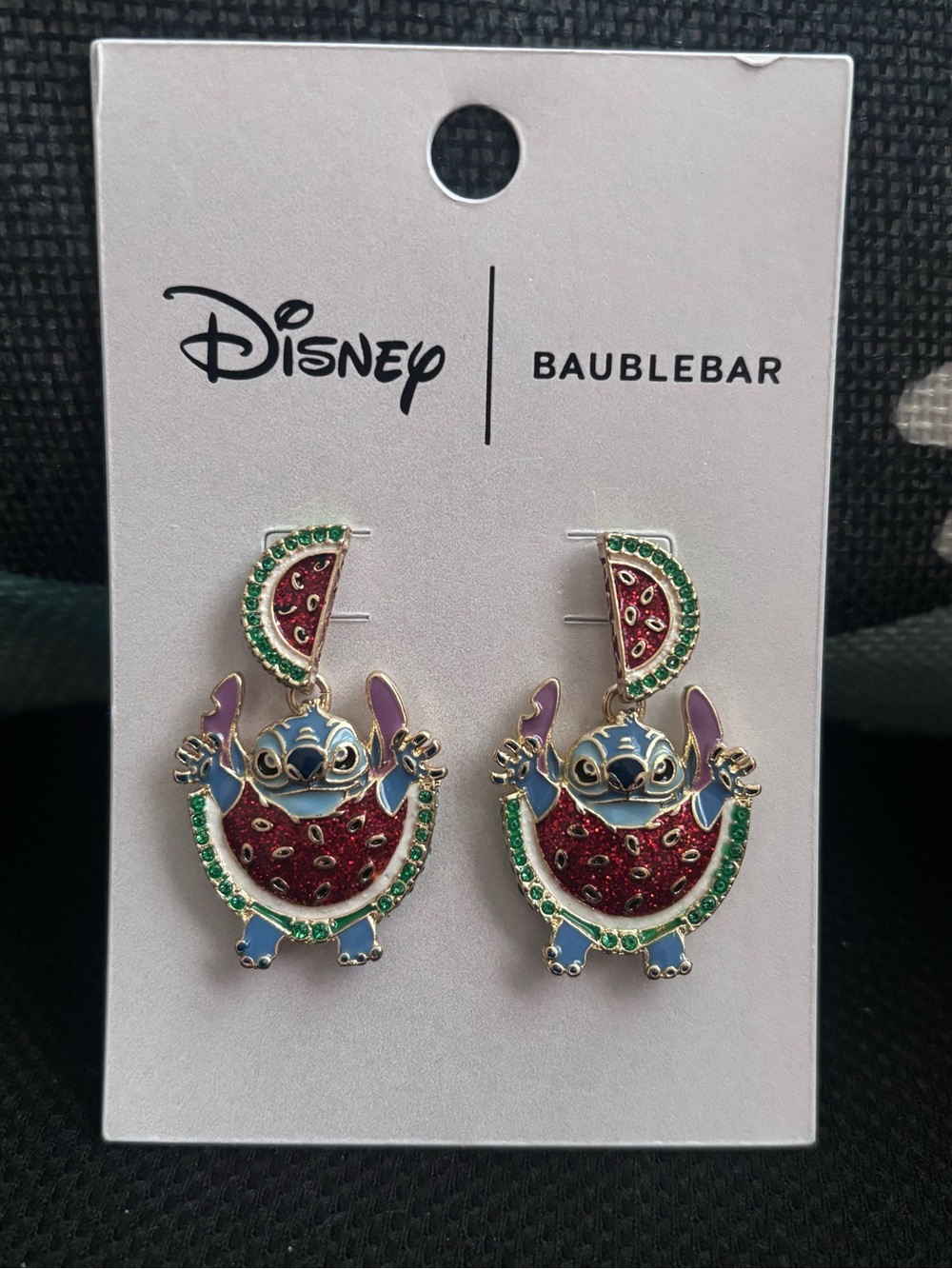 Disney BaubleBar Stitch Watermelon Dangle Earrings